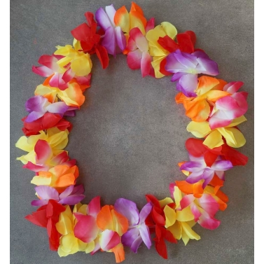 lot de 5 colliers de fleurs aux couleurs d'Hawaï