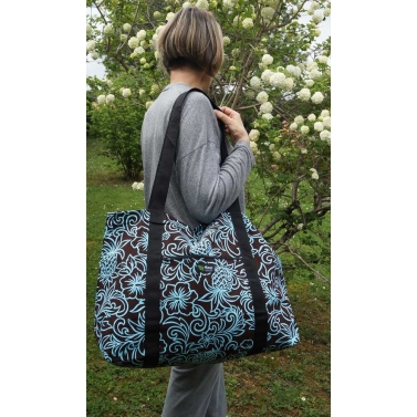 Sac plage fleurs coton