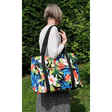 Sac plage fleurs de Tiare