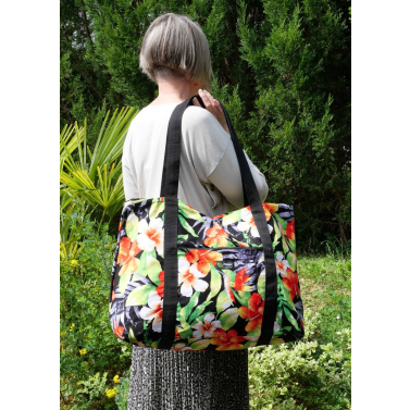 Sac plage fleurs d'hibiscus