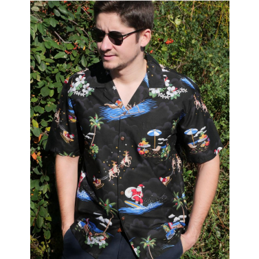 Nel  Honolulu en Aloha shirt