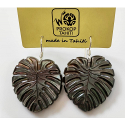 Boucles d'oreilles nacre de Tahiti Ape N4