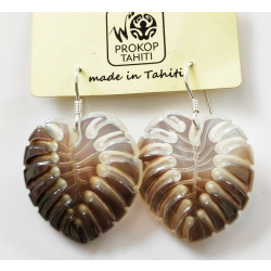Boucles d'oreilles nacre de Tahiti Ape N5