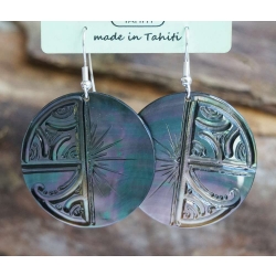 Boucles d'oreilles nacre de Tahiti N 12