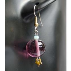 Boucles d'oreilles verre fil n 10