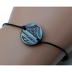 Bracelet nacre PM motif ethnique N5