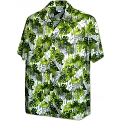 Chemise Hawaenne TREILLE VERTE