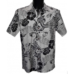 Chemise Hawaienne BIG BEACH Grise