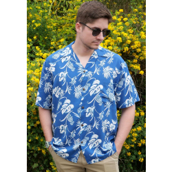 Chemise Hawaienne DREAM GARDEN Navy