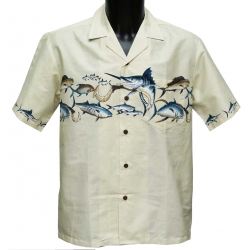 Chemise Hawaienne Marlin Beige