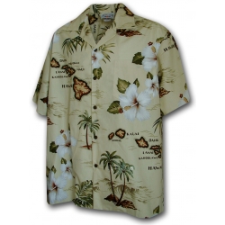 Chemise Hawaienne PARADISE ISLAND