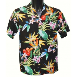 Chemise hawaienne PASSION PARADISE Noire