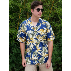 Chemise hawaienne RAINFOREST marine