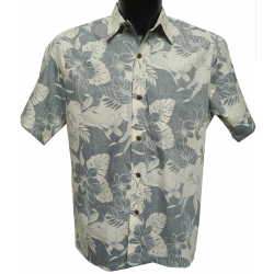 Chemise Hawaienne REVERSE MONSTERA ORCHID