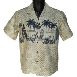 Chemise Hawaienne Surf Mat grey