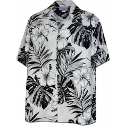 Chemise Hawaienne WHITE & BLACK