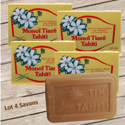 Lot de 4 Savons Tiki au monoi 