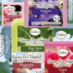Lot de 6 savons parfums de fleurs