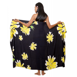 Pareo ori Tahiti noir