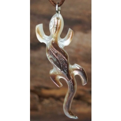 Pendentif Lzard nacre PM N11