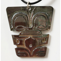 Pendentif Tiki nacre GM N 1