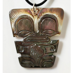 Pendentif Tiki nacre GM N 5