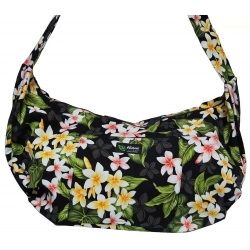 Sac Banane hawaien New plumeria noir