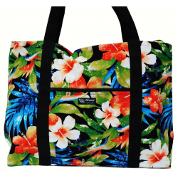 Sac Cabas Watermark floral bleu