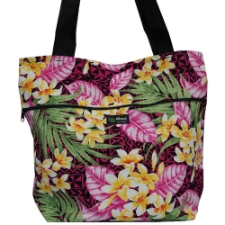 Sac fourre-tout reversible Tahiti Plumeria Rose