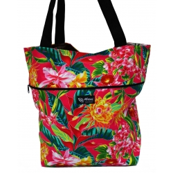 Sac fourre-tout reversible Tropical blossom rose