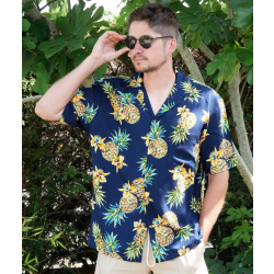 Chemise hawaienne NEW GOLDEN PINEAPPLE