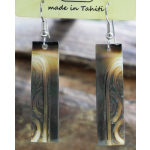 Boucles d'oreilles nacre de Tahiti Baguette N5