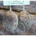 Boucles d'oreilles nacre de Tahiti Ovale per N5