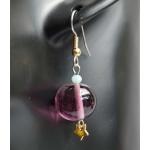 Boucles d'oreilles verre fil n 10