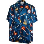 Chemise Hawaienne BLUE MUSIC