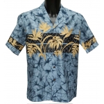 Chemise Hawaienne Foliage Band Slate