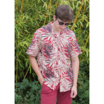 Chemise hawaienne LIGHT LEAF rouge