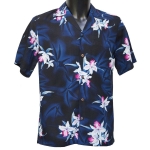 Chemise hawaienne MIDNIGHT ORCHID 