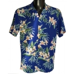 Chemise hawaienne ORCHID GINGER Bleue
