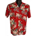 Chemise hawaienne ORCHID GINGER Rouge