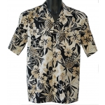 Chemise hawaienne PINEAPPLE GARDEN BLACK