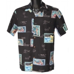 Chemise hawaienne POSTCARDS