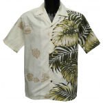 Chemise Hawaienne Side Monstera Fern Crme