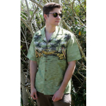 Chemise Hawaienne Sunset cano verte