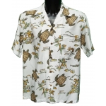 Chemise hawaienne TURTLES WHITE