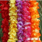 Collier de fleur Hawaï mixte par 5
