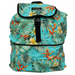 Sac  dos Ginger leaves turquoise