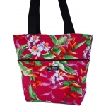 Sac fourre-tout reversible Hanging Heliconia rose