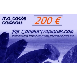 carte cadeau couleurtropiques 200 Euros