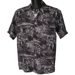 Chemise hawaienne noir